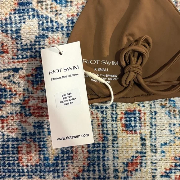 Riot Swim Bixi Bikini Top in Brown Sugar SZ XS NWT - Picture 4 of 4